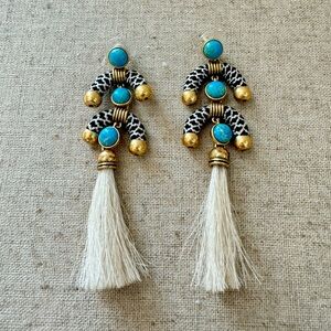4-in-1 Nautical Turquoise Chandelier Earrings